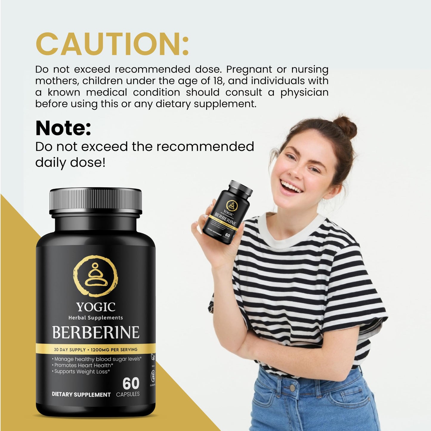 Berberine HCL Supplement - 1200mg Per Serving
