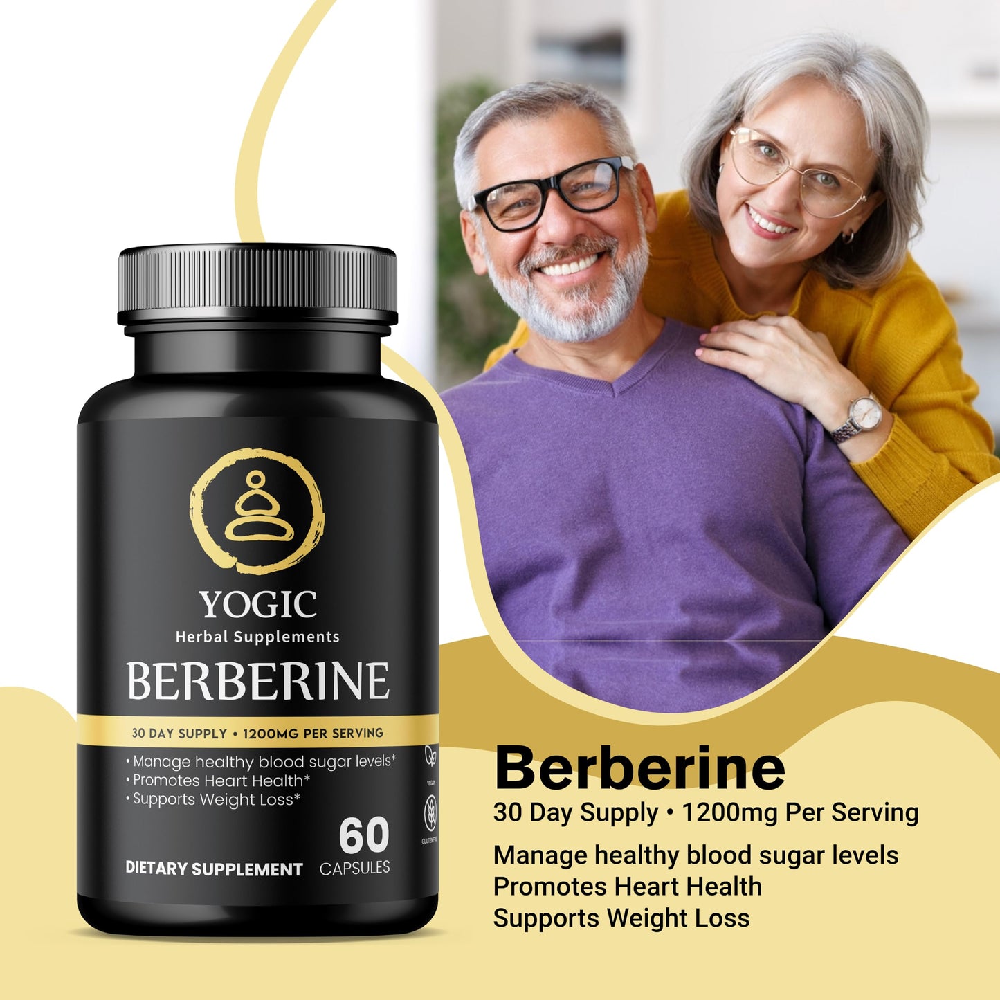 Berberine HCL Supplement - 1200mg Per Serving